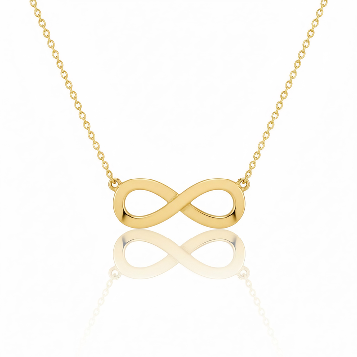 Mococo Fine 9ct Solid Gold Infinity Necklace