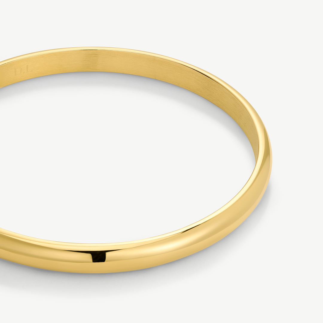 D.Louise Classic Chunky Gold Bangle - Mococo