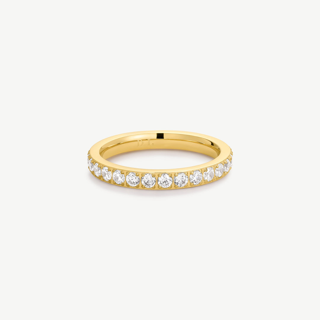 Eternity Band Ring Cubic Zirconia Sparkling