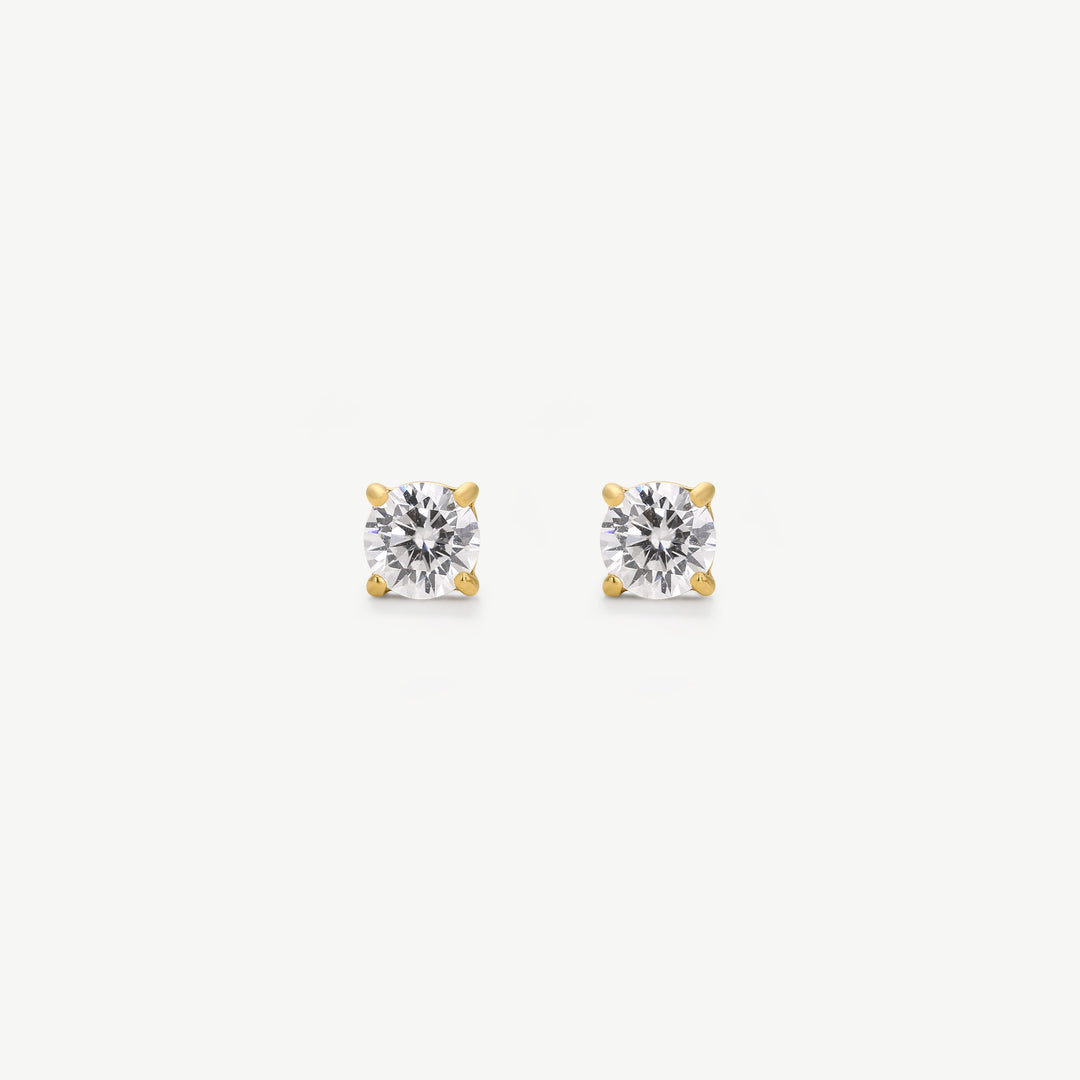 D.Louise Mini Tennis Studs Gold - Mococo