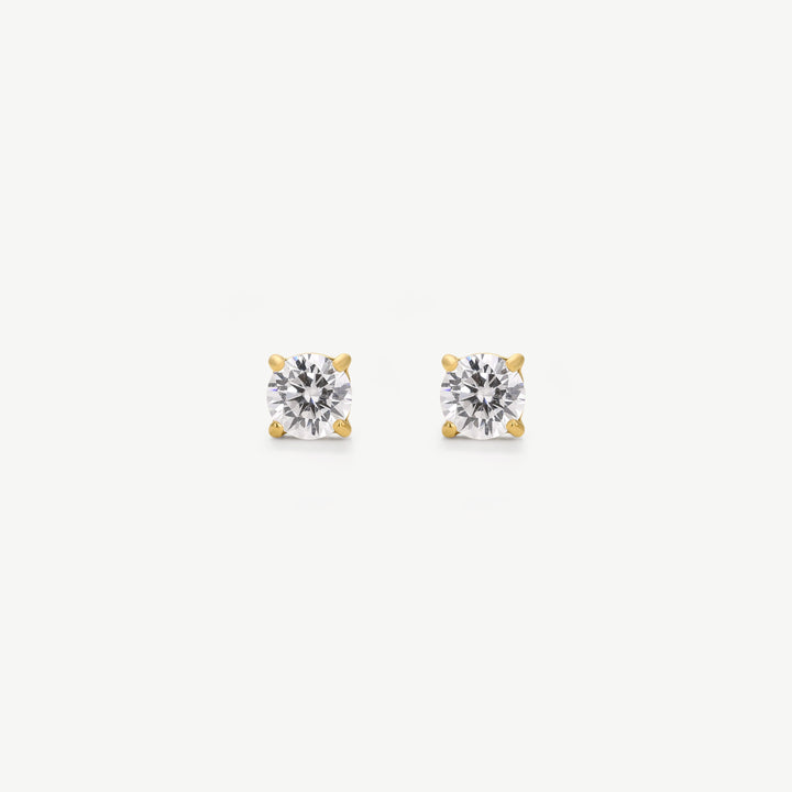 D.Louise Mini Tennis Studs Gold - Mococo