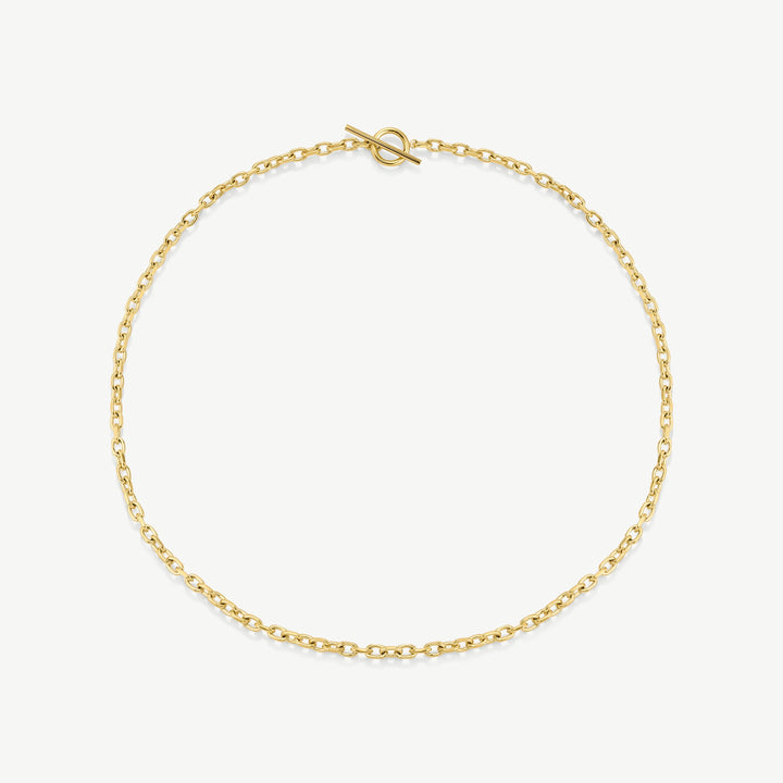 D.Louise Gold Cuban T Bar Necklace