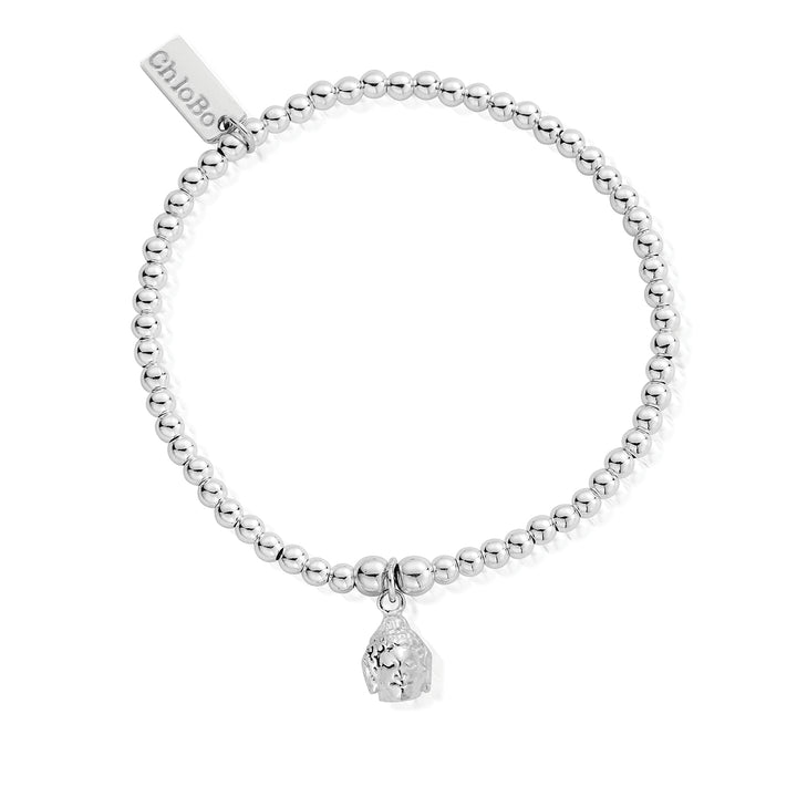 ChloBo Silver Cute Charm Buddha Head Bracelet