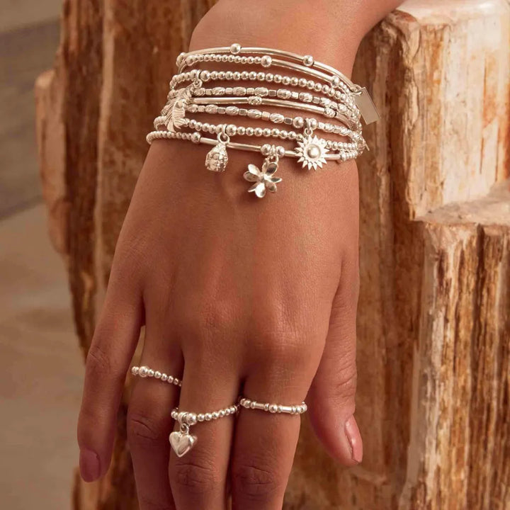 ChloBo Silver Cute Charm Buddha Head Bracelet