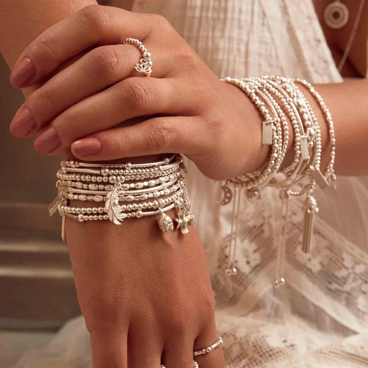 ChloBo Silver Cute Charm Buddha Head Bracelet