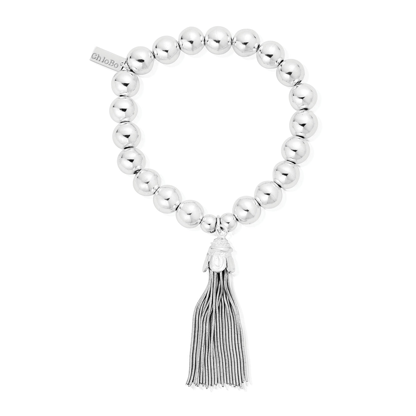 ChloBo Silver Medium Ball Tassel Bracelet Mococo