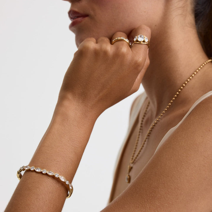 D.Louise Marquise Bangle Gold - Mococo