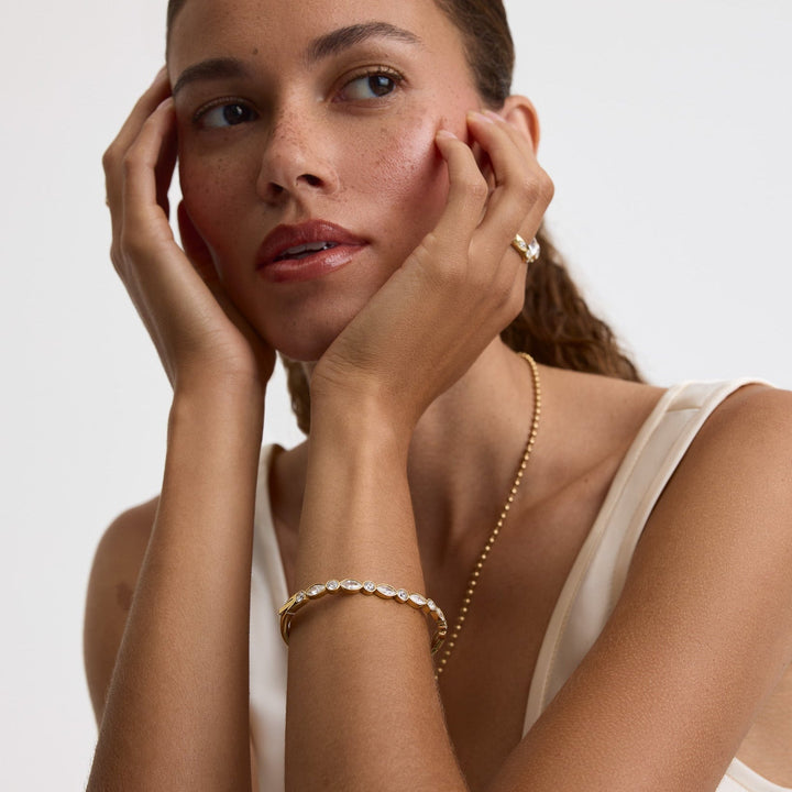 D.Louise Marquise Bangle Gold - Mococo