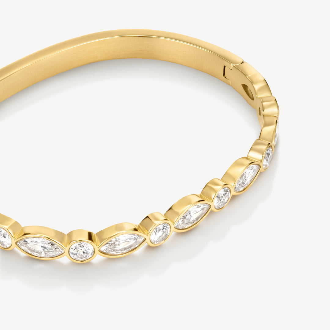 D.Louise Marquise Bangle Gold - Mococo