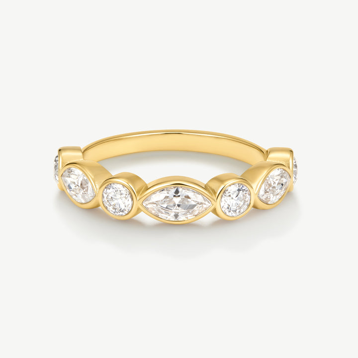 D.Louise Gold Marquise Stacking Ring - Mococo