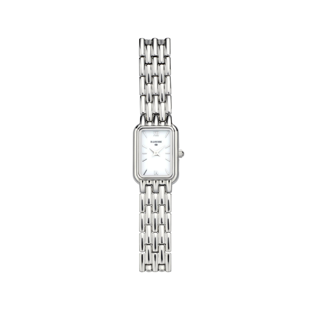 D.Louise Classic Stainless Linked Watch Silver - Mococo