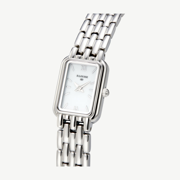 D.Louise Classic Stainless Linked Watch Silver - Mococo