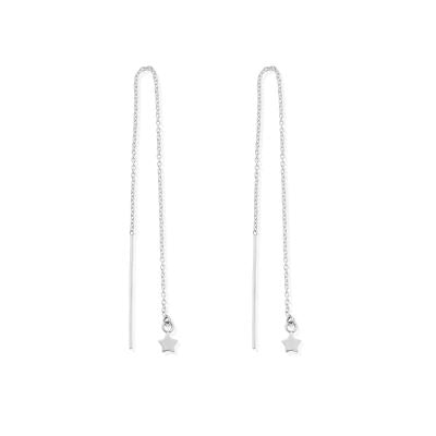 ChloBo Silver and Gold Dream Achiever Pull Through Earrings