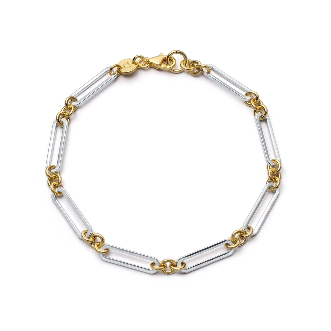 Polly Newman Mixed Metal Paperclip Chain Bracelet