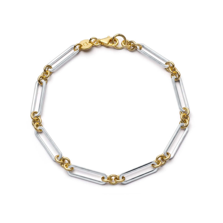 Polly Newman Mixed Metal Paperclip Chain Bracelet
