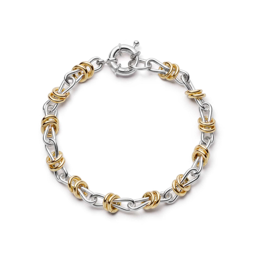 Polly Newman Mixed Metal Knot Chain Bracelet
