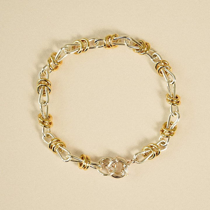 Polly Newman Mixed Metal Knot Chain Bracelet
