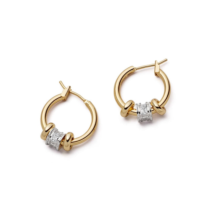 Polly Newman Crystal Bead Hoop Earrings