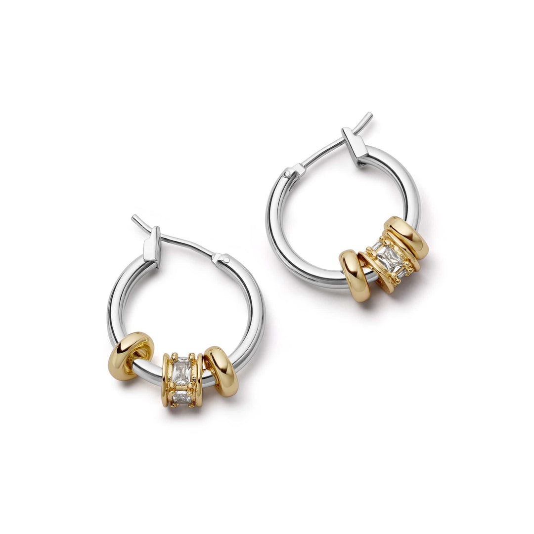 Polly Newman Crystal Bead Hoop Earrings
