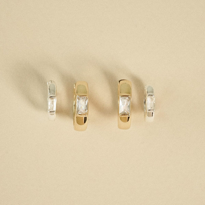 Polly Newman Mixed Metal Huggie Earrings