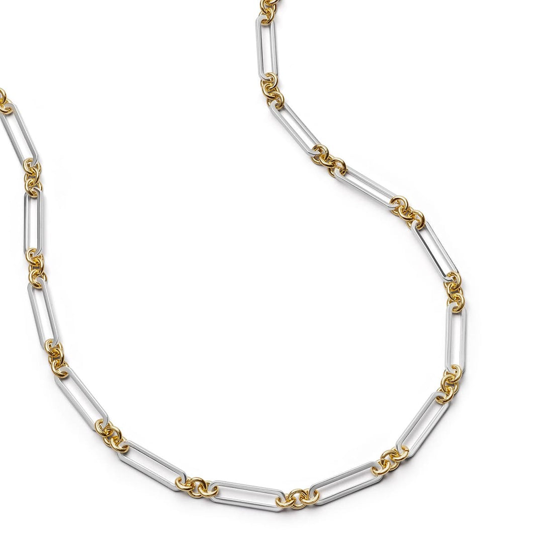Polly Newman Mixed Metal Paperclip Chain Necklace