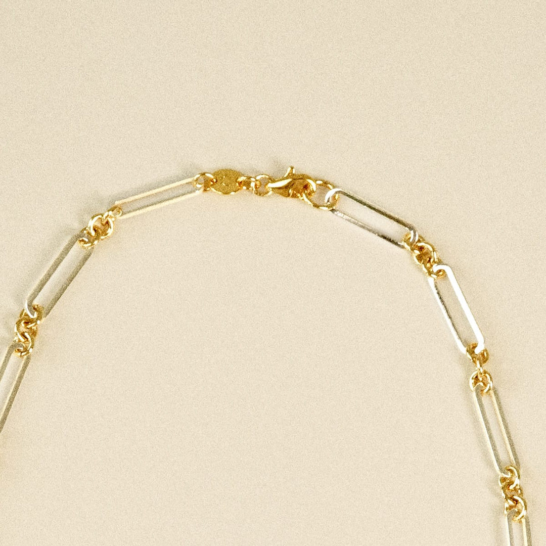 Polly Newman Mixed Metal Paperclip Chain Necklace