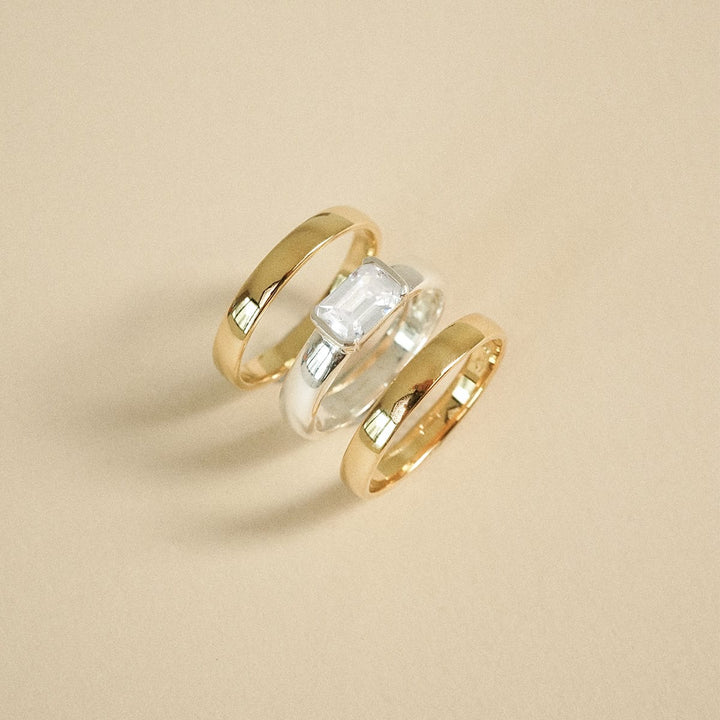 Polly Newman Mixed Metal Crystal Ring