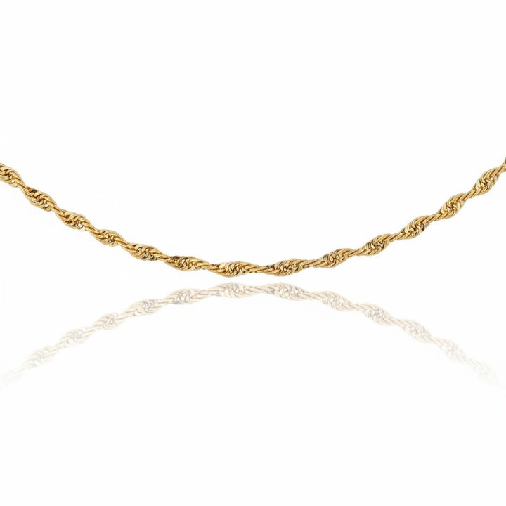 Mococo Fine 9ct Solid Gold Flexible Twist Necklace