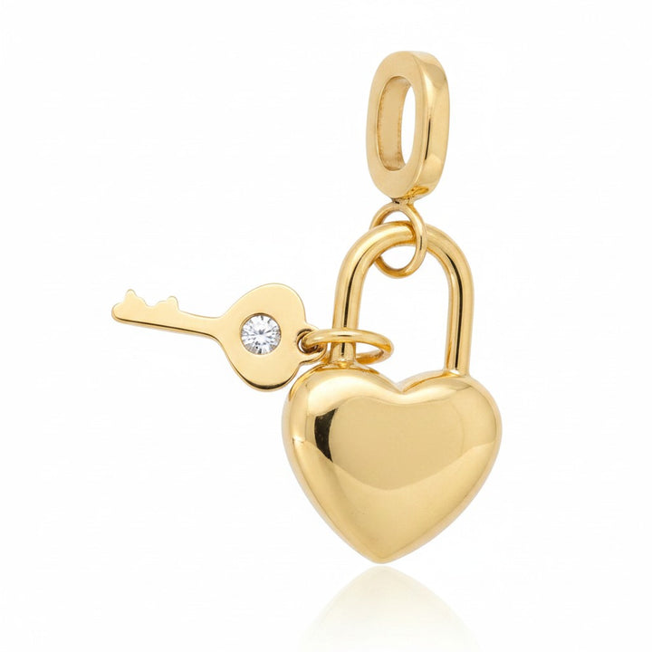 Mococo Gold Key to My Heart Clip-On Charm