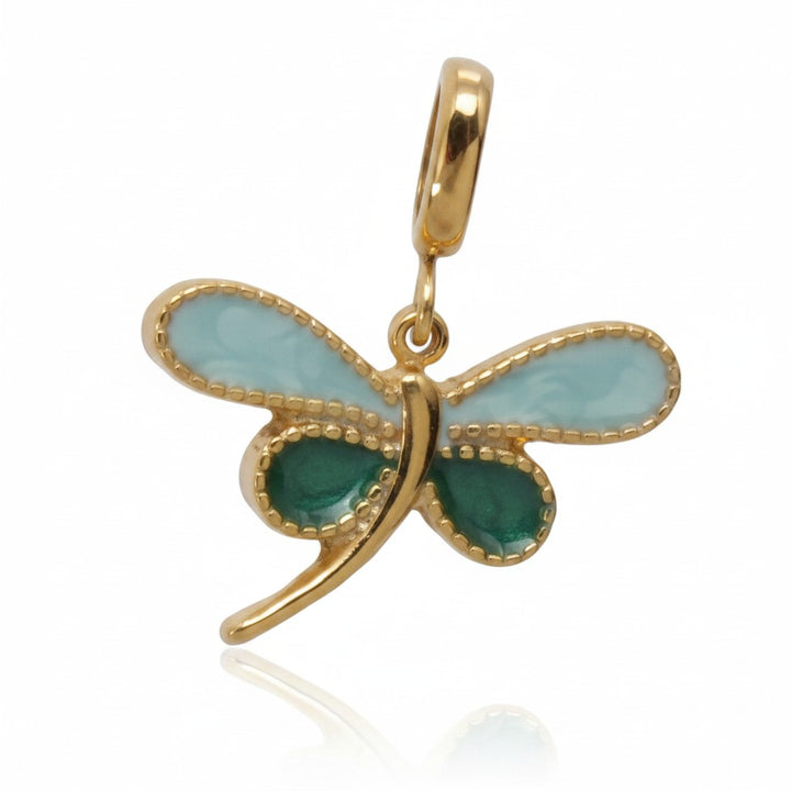Mococo Gold Dragonfly Clip-On Charm