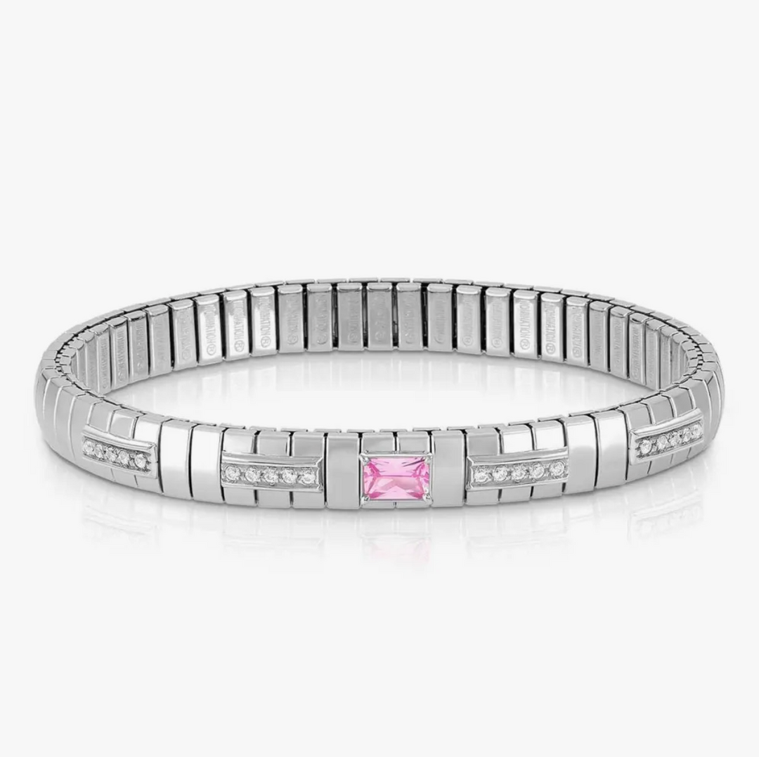 Nomination Silver XTE Baguette Pink Cubic Zirconia Bracelet