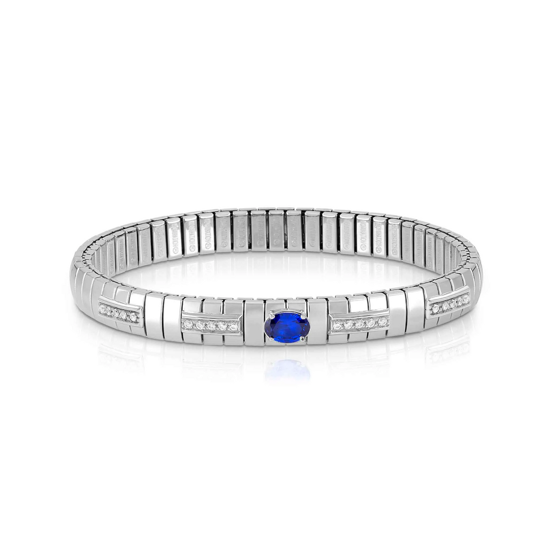 Nomination Silver XTE Oval Blue Cubic Zirconia Bracelet