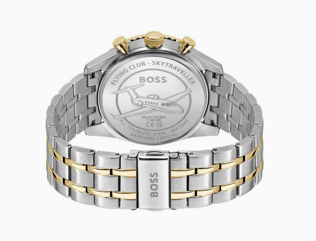 Boss Skytraveller Two-Tone Chronograph Watch