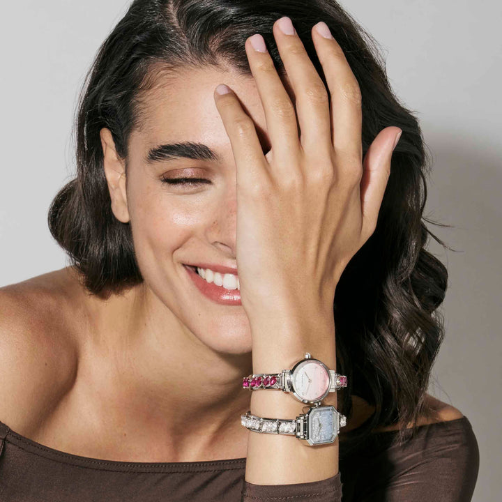 Nomination Time Paris Fade Glitter Light Blue Silver Dial Women's Watch
