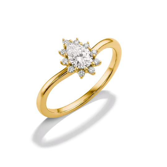 Thomas Sabo Gold Ring with White Zirconia in Teardrop Shape - MococoThomas SaboTR2479-M01-14-54Rings