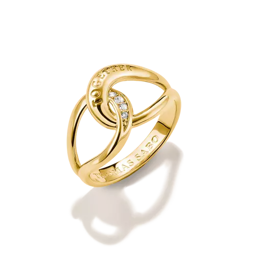 Thomas Sabo Gold Ring Together with White Zirconia - MococoThomas SaboTR2547-M01-14-54Rings