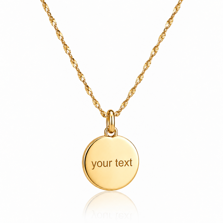 Mococo Gold Personalised Circle Charm Necklace