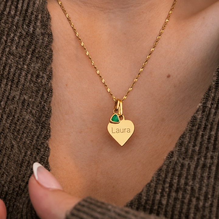 Mococo Gold Personalised Circle Charm Necklace