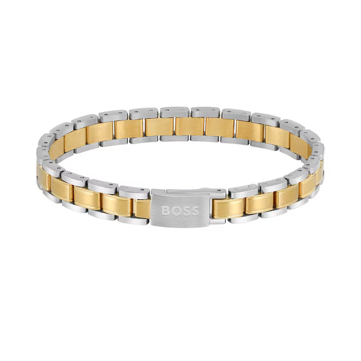 Hugo Boss Gold and Silver Metal Links Essentials Mens Bracelet