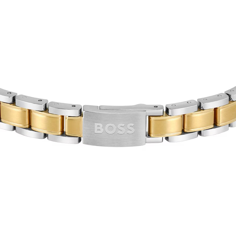 Hugo Boss Gold and Silver Metal Links Essentials Mens Bracelet