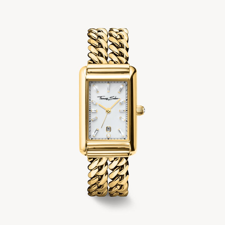 Thomas Sabo Gold Rectangular Elegance Watch
