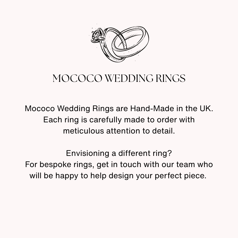 Mococo Fine 9ct White Gold 6mm Traditional Court Wedding Ring