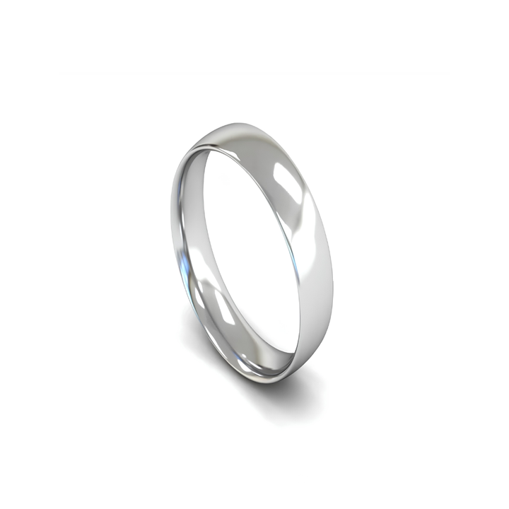 Mococo Fine 9ct White Gold 5mm Traditional Court Wedding Ring