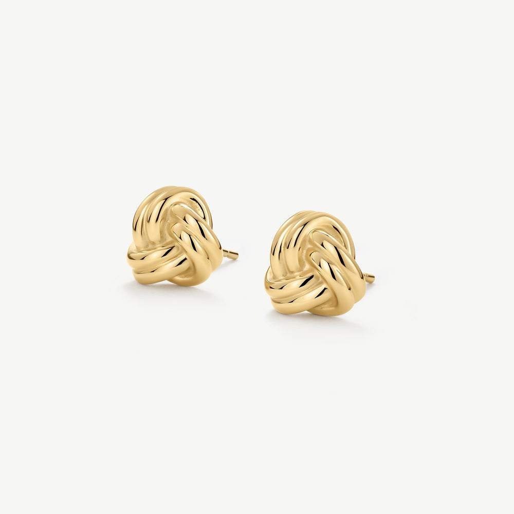 D.Louise Knots Stud Earrings Gold - Mococo