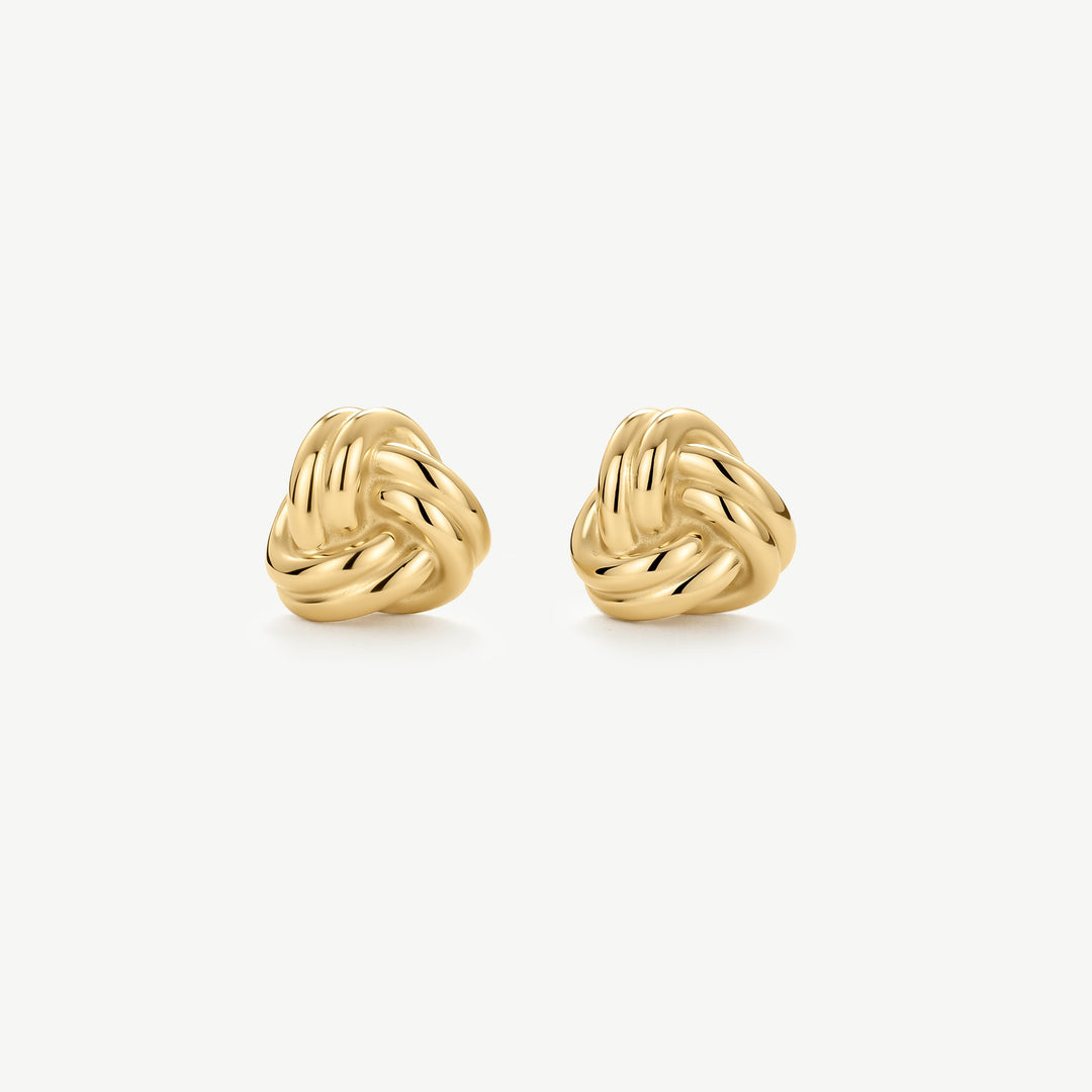 D.Louise Knots Stud Earrings Gold - Mococo