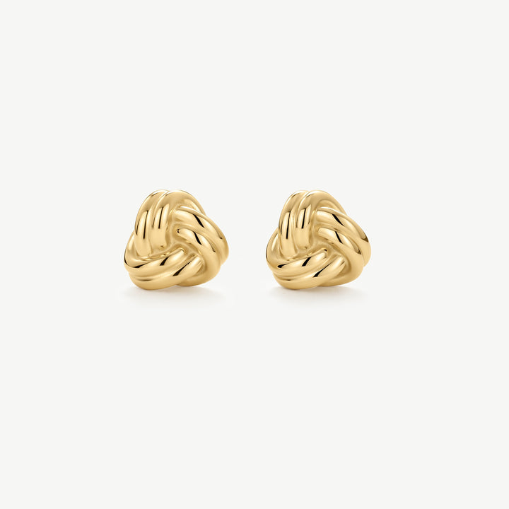 D.Louise Knots Stud Earrings Gold - Mococo