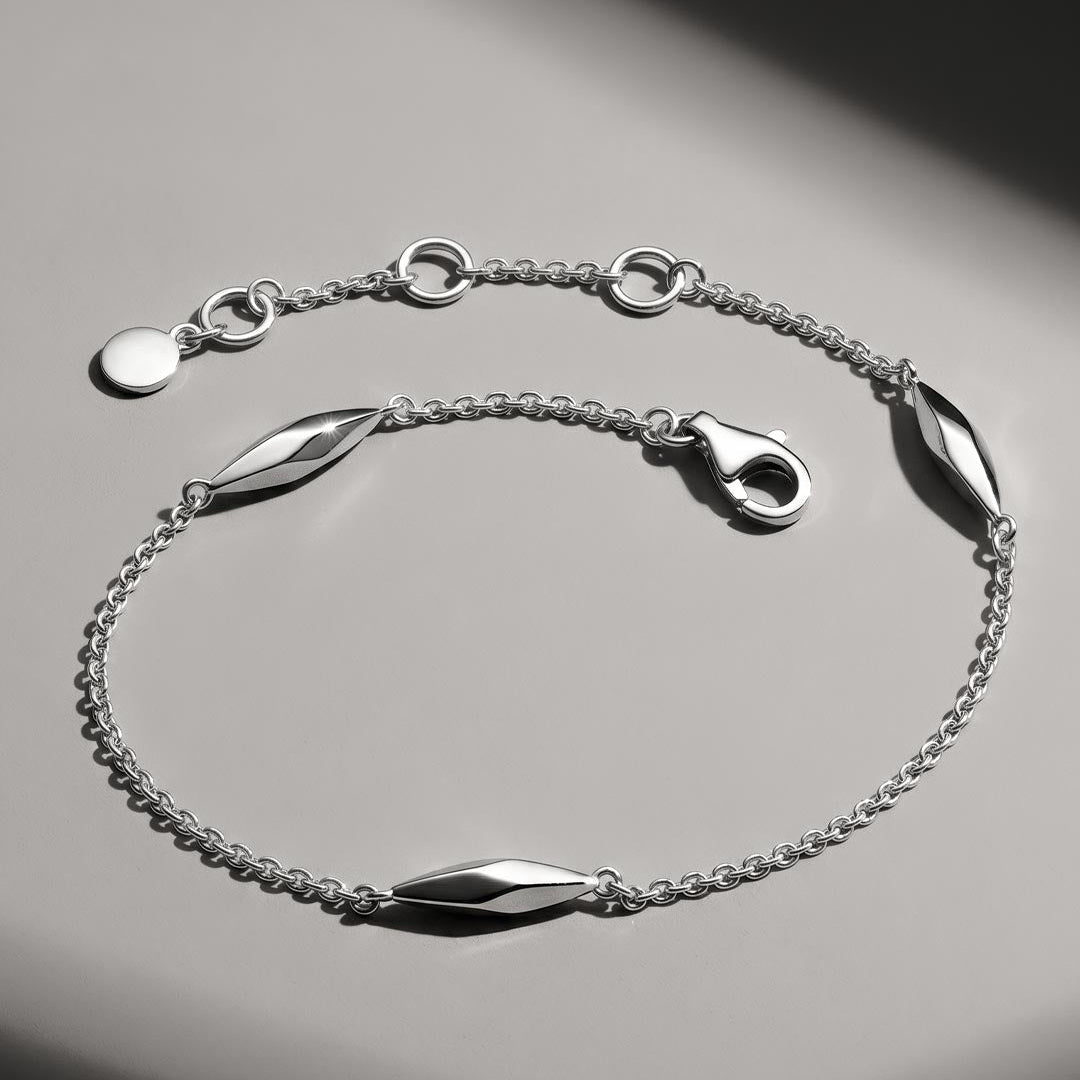 Kit Heath Glint Station Bracelet Sterling Silver 19.1 cm