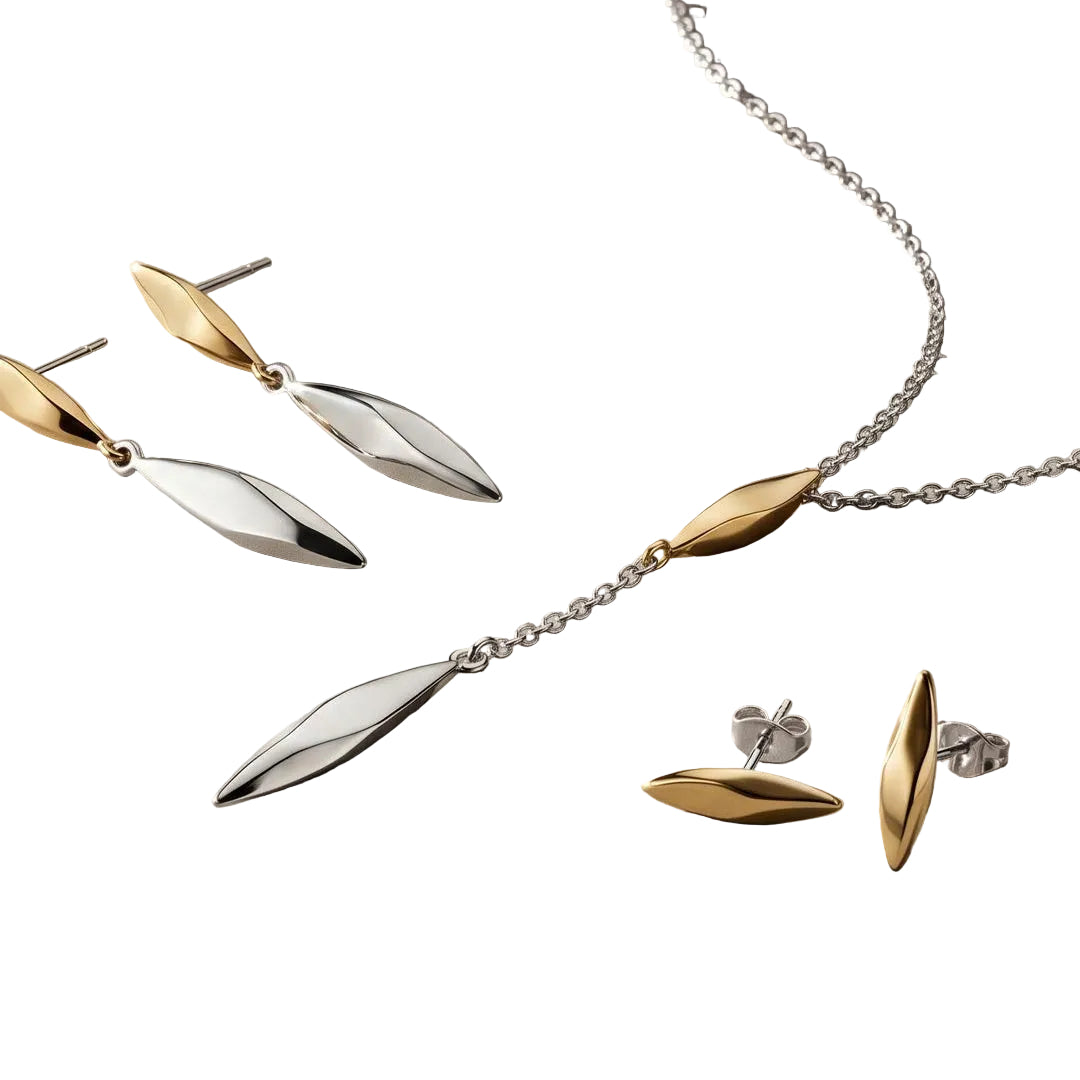 Kit Heath Glint Golden Two-Tone Drop Earrings