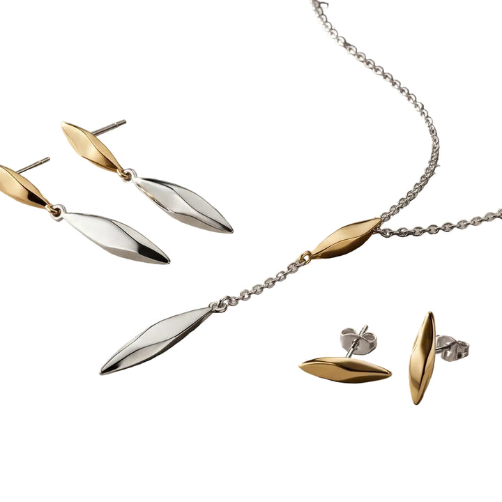 Kit Heath Glint Golden Two-Tone Drop Earrings