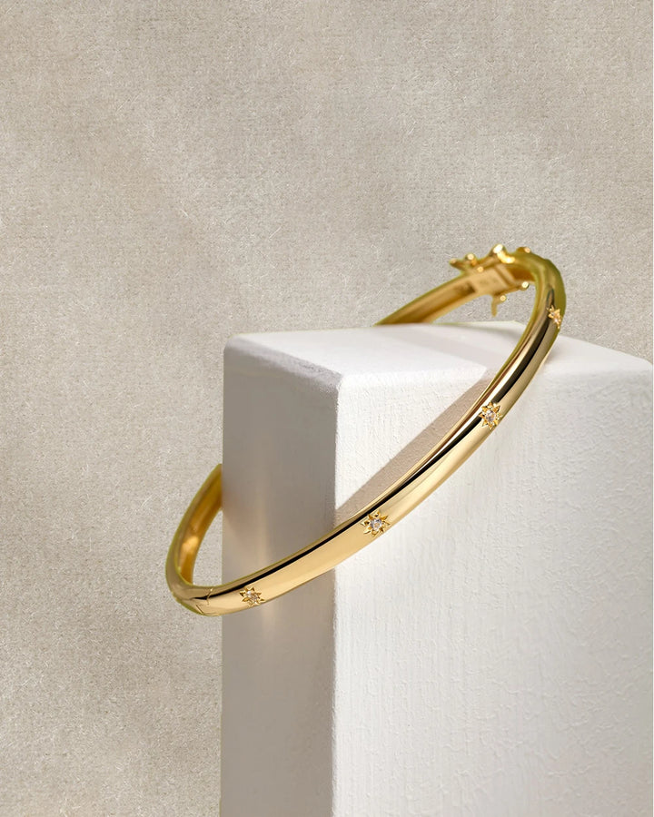 Astley Clarke Celestial Orion Bangle - Gold Vermeil with White Sapphire Stars